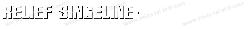 relief singeline字体转换